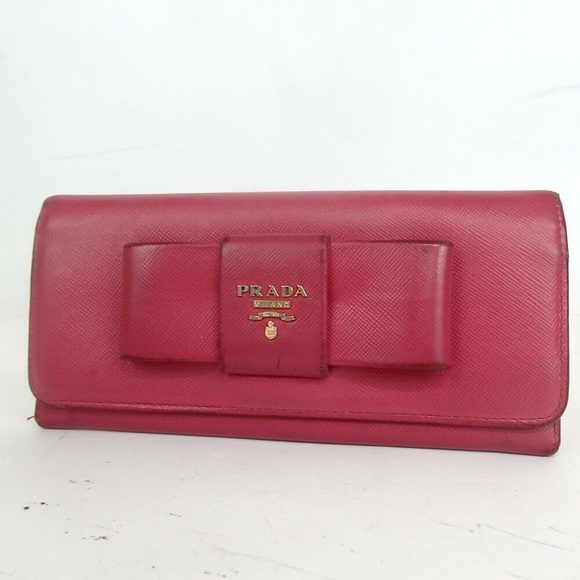Prada Handbags - Authentic PRADA ribbon Wallets leather